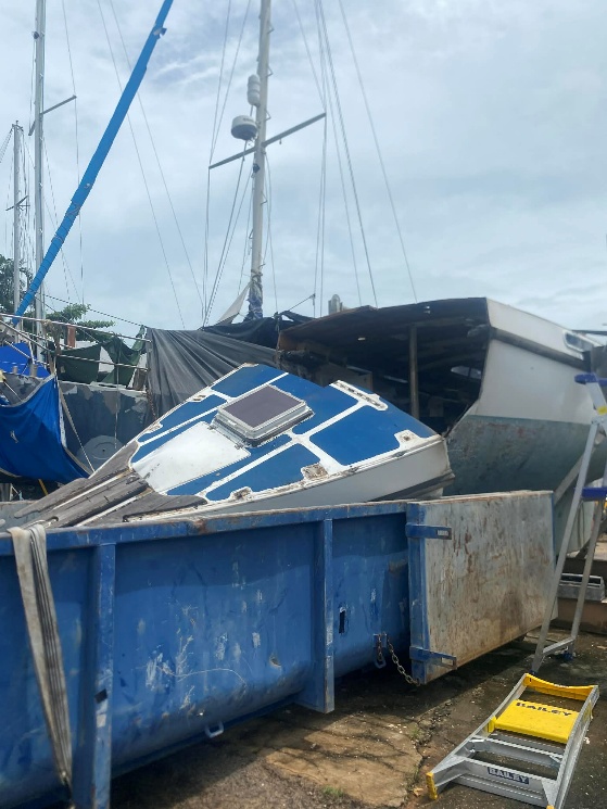 Yacht-Demolition-2 Fire Damaged Dwelling Katherine Asbestos Removal